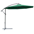 Umbrela laterala din metal, verde, 3m