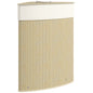 Coș de rufe din bambus 55L, coș triunghiular cu sac detașabil și lavabil, capac, mâner, 35x35x60cm, natural