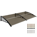 Copertina de exterior pentru ferestre si usi, din policarbonat si aluminiu, 200x96x27cm – maro